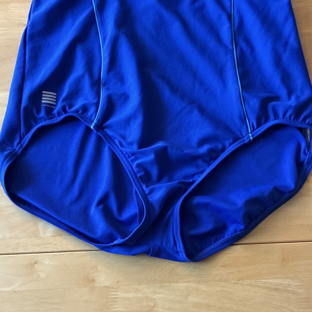 Lands' End Women's Built-In Bra One Piece Swimsuit Blue Size 16 - Picture 5 of 11